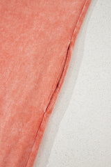 Carrot Mineral Wash Pocketed T-shirt Long Dress T Shirt Dresses JT's Designer Fashion