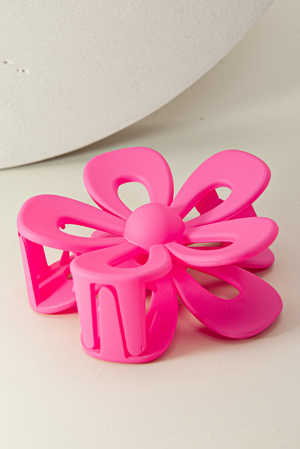 Rose Red Sweet Hollowed Flower Shape Claw Clip Headwear JT's Designer Fashion