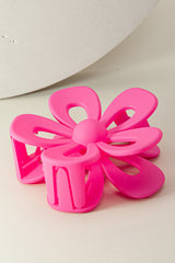 Rose Red Sweet Hollowed Flower Shape Claw Clip Headwear JT's Designer Fashion
