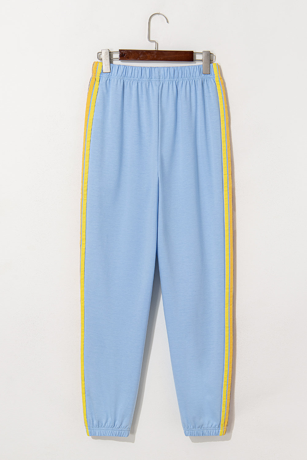 Light Blue Counting Rainbows High Waist Sweatpants Pants & Culotte JT's Designer Fashion