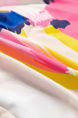 Multicolour Abstract Print Collared Cap Sleeve Casual Shirt Blouses & Shirts JT's Designer Fashion