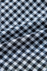 Black Gingham Printed High Waist Shorts Casual Shorts JT's Designer Fashion