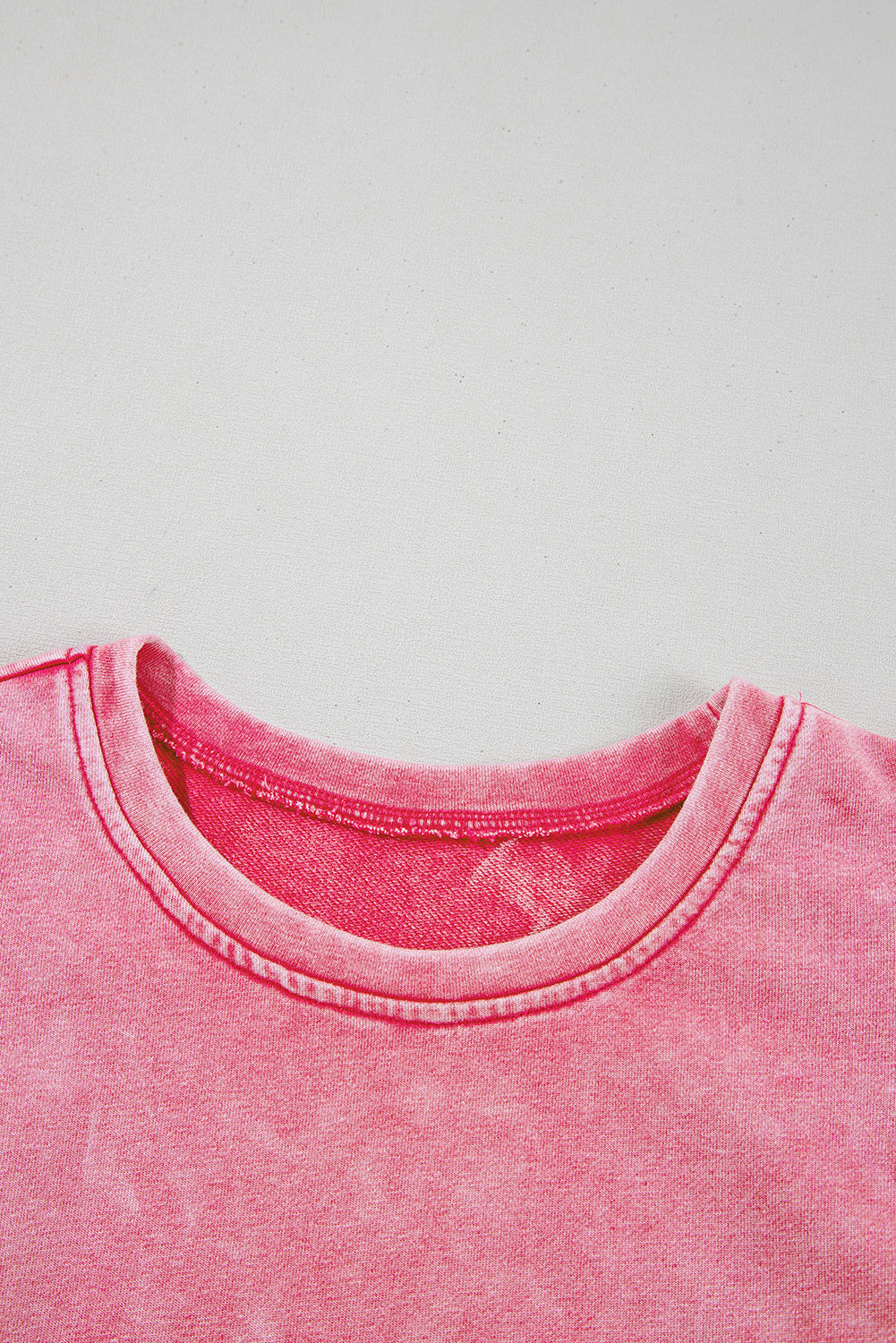 Sachet Pink Mineral Wash Raw Edge Ruffle Mini Dress Mini Dresses JT's Designer Fashion
