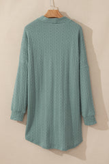 Canton Textured Knit Side Pockets Open Front Cardigan Cardigans JT's Designer Fashion