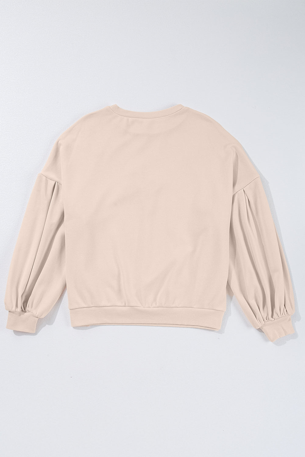 Parchment Embroidered Bow Lantern Sleeve Oversized Pullover Sweatshirt Sweatshirts & Hoodies JT's Designer Fashion