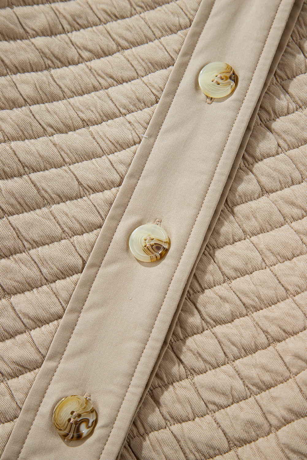 Jet Stream Solid Color Quilted Puffer Buttoned Shacket Jackets JT's Designer Fashion
