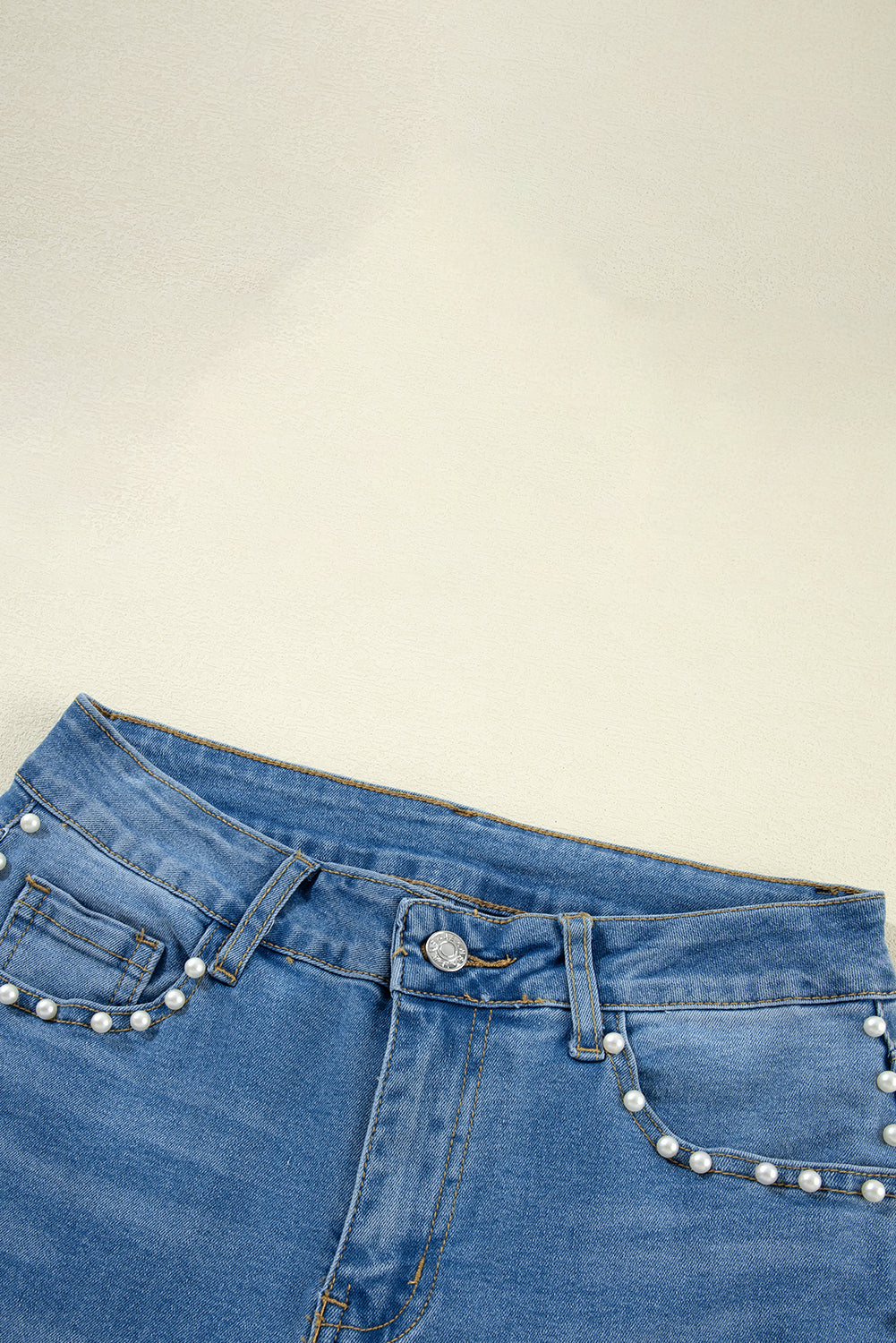 Dusk Blue Pearl Boot Cut Denim Jeans Jeans JT's Designer Fashion