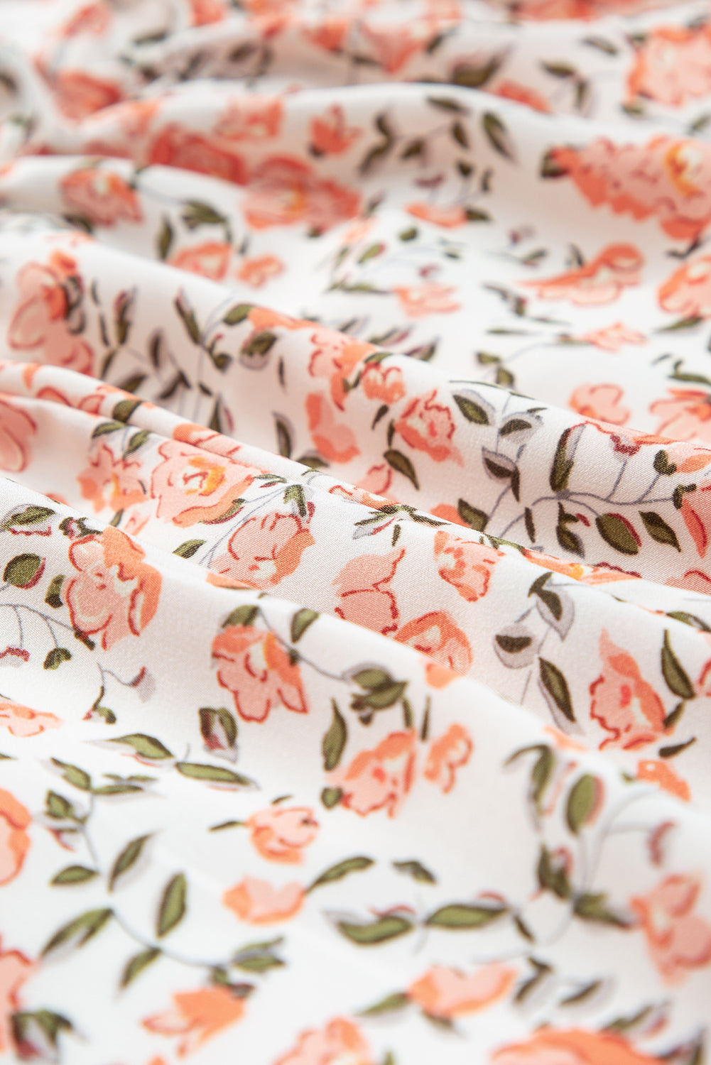 Orange Rose Floral Knotted Straps Tiered Babydoll Dress Floral Dresses JT's Designer Fashion