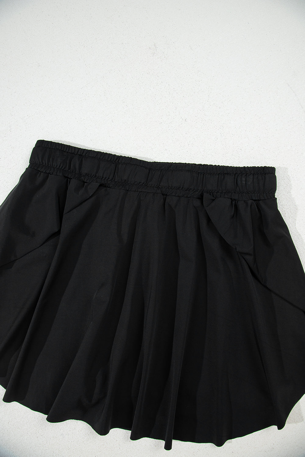 Black Drawstring High Waist Lined Tennis Skorts Skirts & Petticoat JT's Designer Fashion