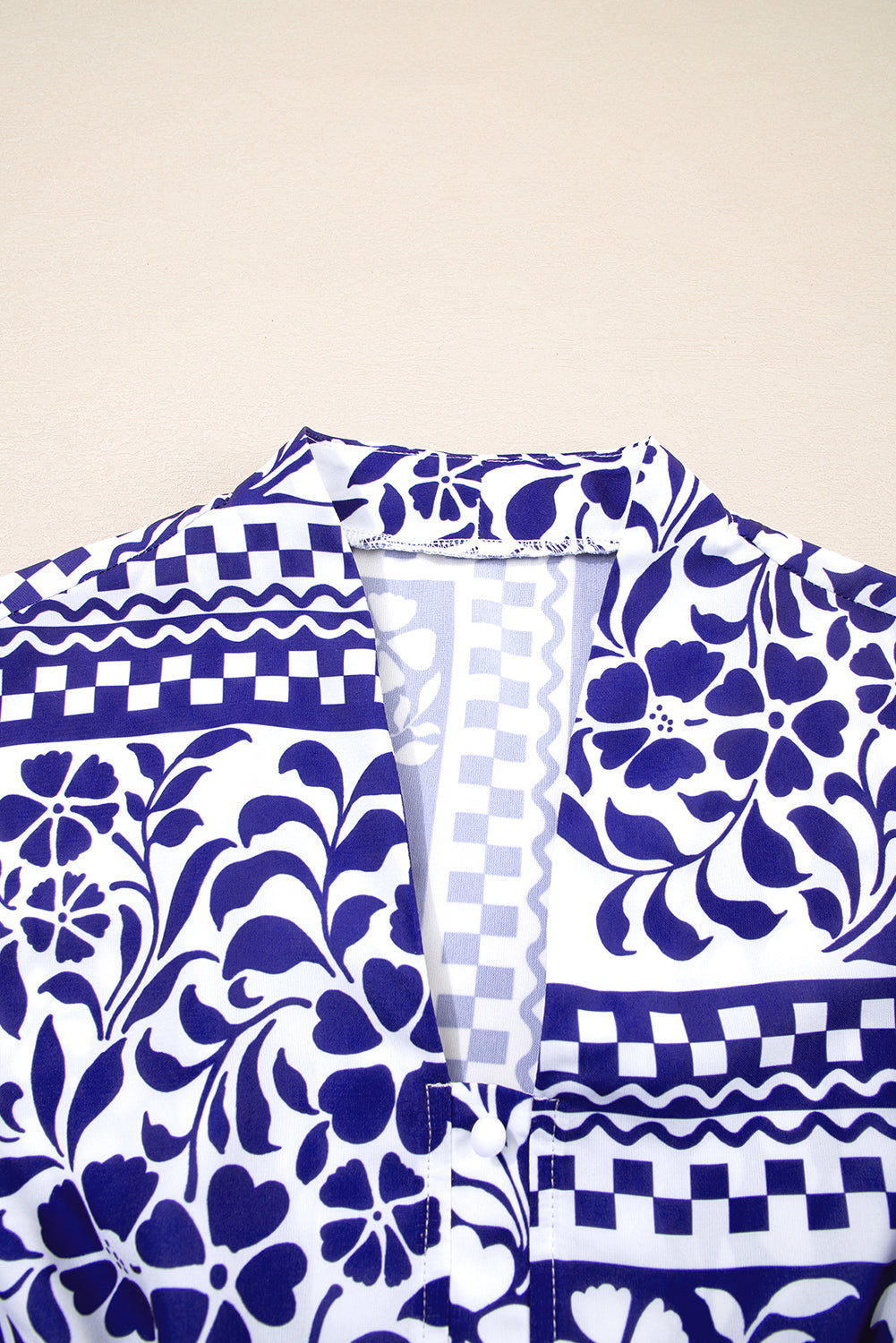 Dirty blue Shirred Waist V Neck Sleeveless Floral Print Long Dress Dresses JT's Designer Fashion