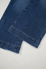 Ashleigh Blue Cropped High Rise Wide Leg Jeans Jeans JT's Designer Fashion