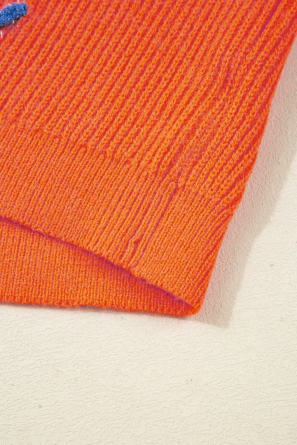 Vitality Orange Thankful for my queens Ribbed Knit Drop Shoulder Graphic Sweater Sweaters JT's Designer Fashion