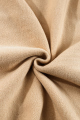 Parchment Fleece Lined Half Zipper Kangaroo Pockets Loose Hoodie Sweatshirts & Hoodies JT's Designer Fashion