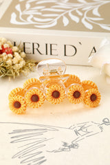 Jurassic Gold Sunflower Decor Plastic Resin Claw Clip Headwear JT's Designer Fashion