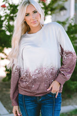 Tie Dye Gradient Pullover Sweatshirt Sweatshirts & Hoodies JT's Designer Fashion