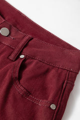 Red Dahlia Loose Straight High Waist Solid Color Jeans Jeans JT's Designer Fashion
