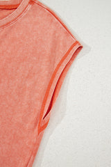 Carrot Mineral Wash Pocketed T-shirt Long Dress T Shirt Dresses JT's Designer Fashion