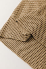 Straw Yellow Brushed Knit Casual Fitted Sweater Sweaters JT's Designer Fashion