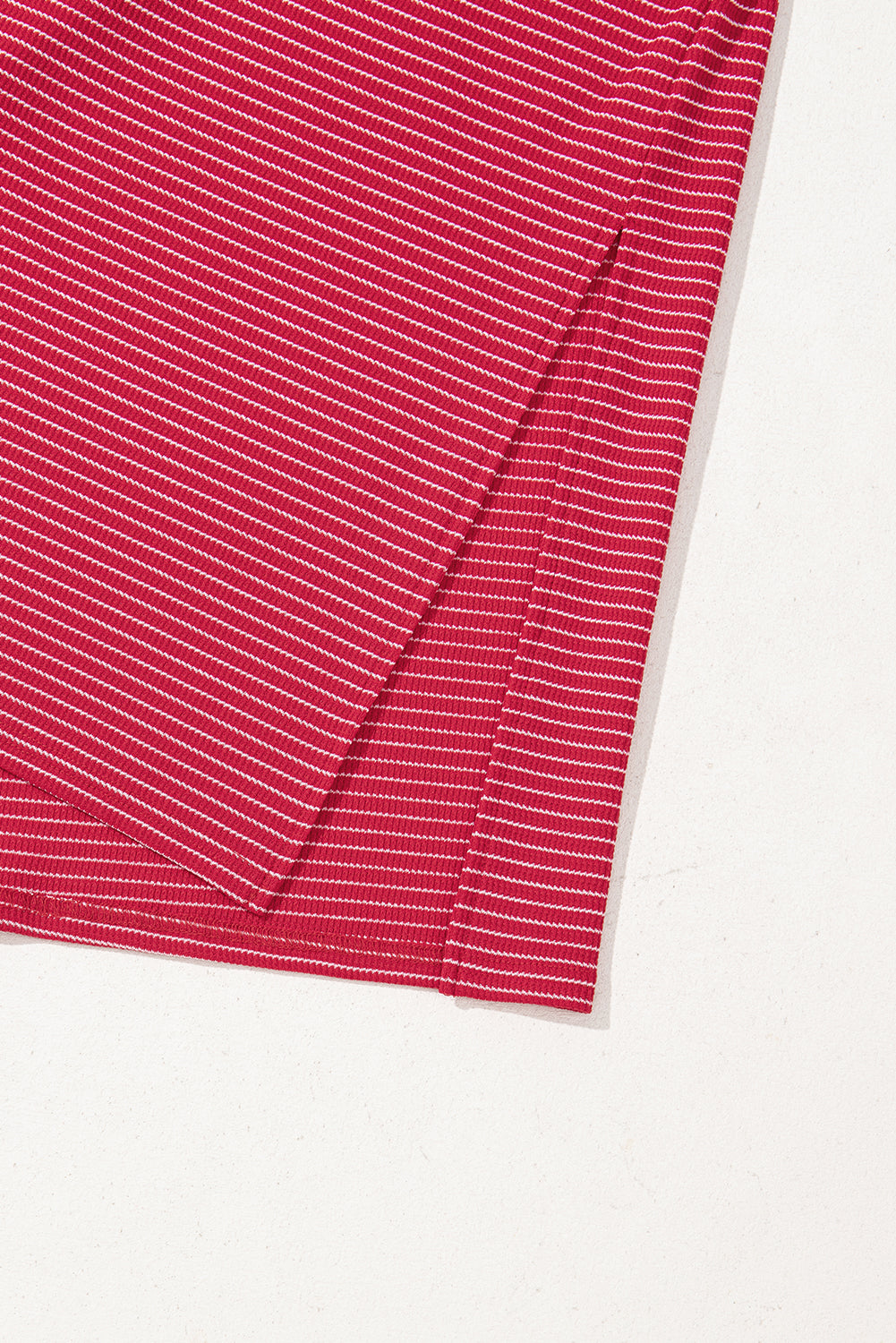 Red Stripe Criss Cross Side Slits Slim Fit Sleeveless Midi Dress Midi Dresses JT's Designer Fashion