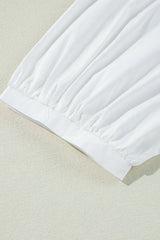 Bow Round Neck Three-Quarter Sleeve Blouse Blouses & Shirts JT's Designer Fashion