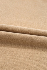 Parchment Fleece Lined Half Zipper Kangaroo Pockets Loose Hoodie Sweatshirts & Hoodies JT's Designer Fashion