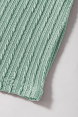 Moonlight Jade Solid Color Textured Flutter Sleeve Top Blouses & Shirts JT's Designer Fashion