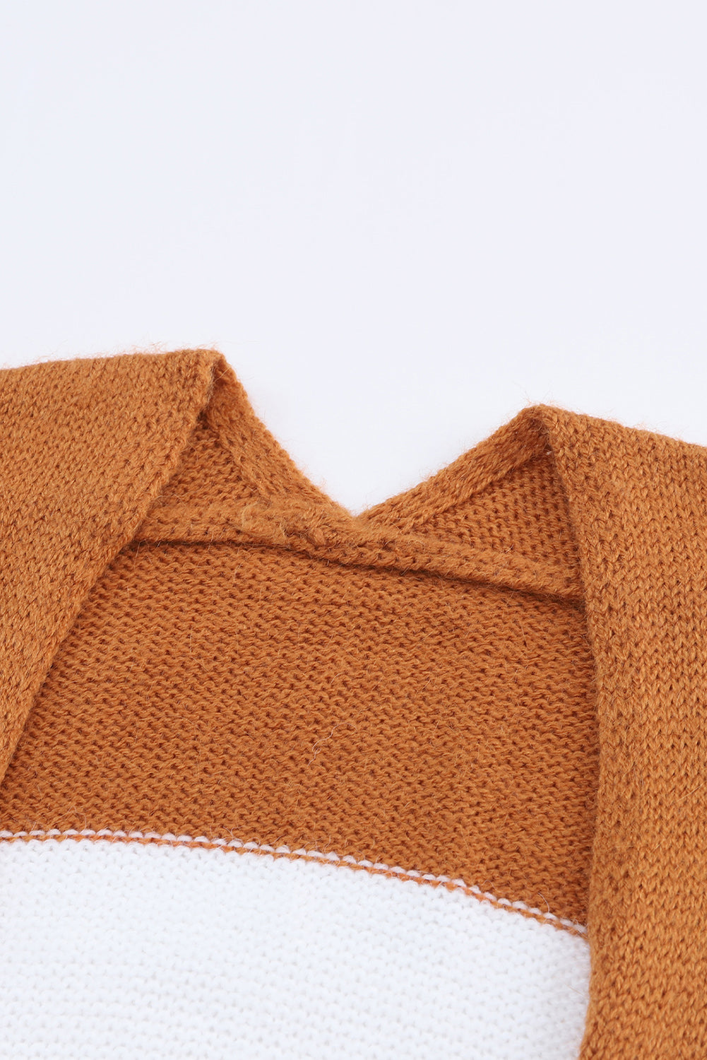 Multicolor Colorblock Open Front Long Knit Cardigan Sweaters & Cardigans JT's Designer Fashion