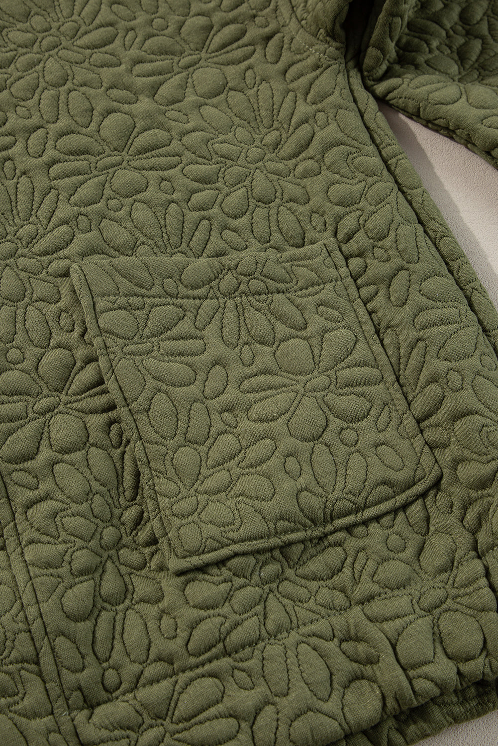 Jungle Green Floral Quilted Jacket Jackets JT's Designer Fashion