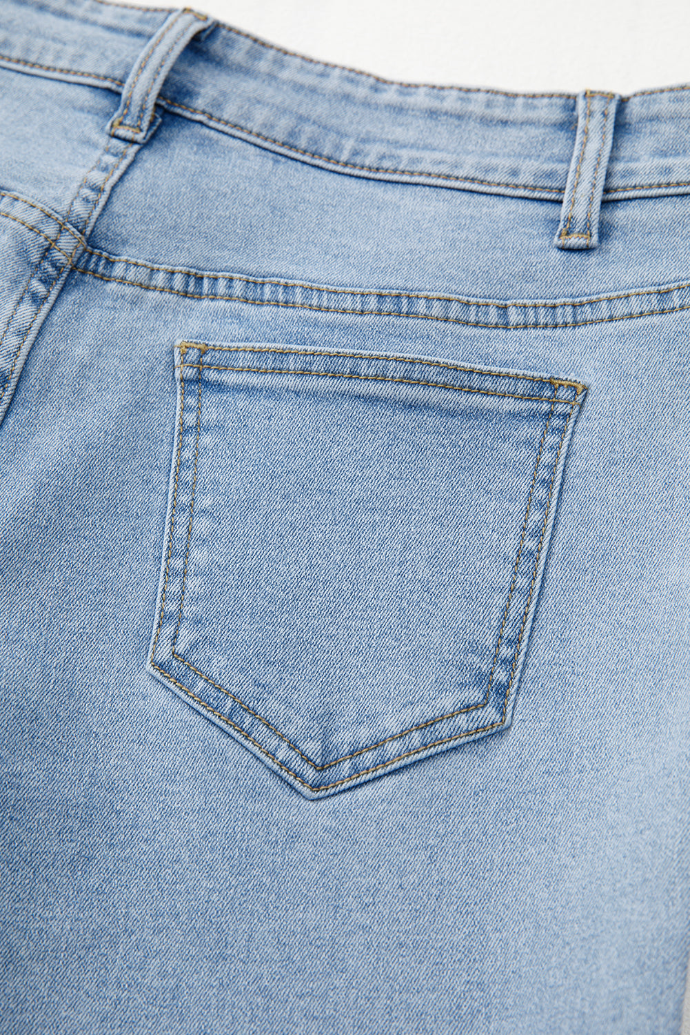 Beau Blue Bowknot Decor Boyfriend Cargo Jeans Jeans JT's Designer Fashion
