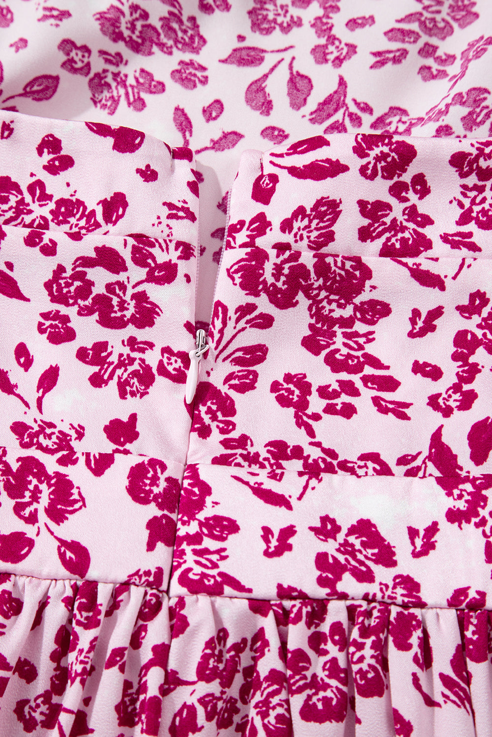 Pink Floral Cutout Back Empire Waist Sleeveless Long Dress Maxi Dresses JT's Designer Fashion