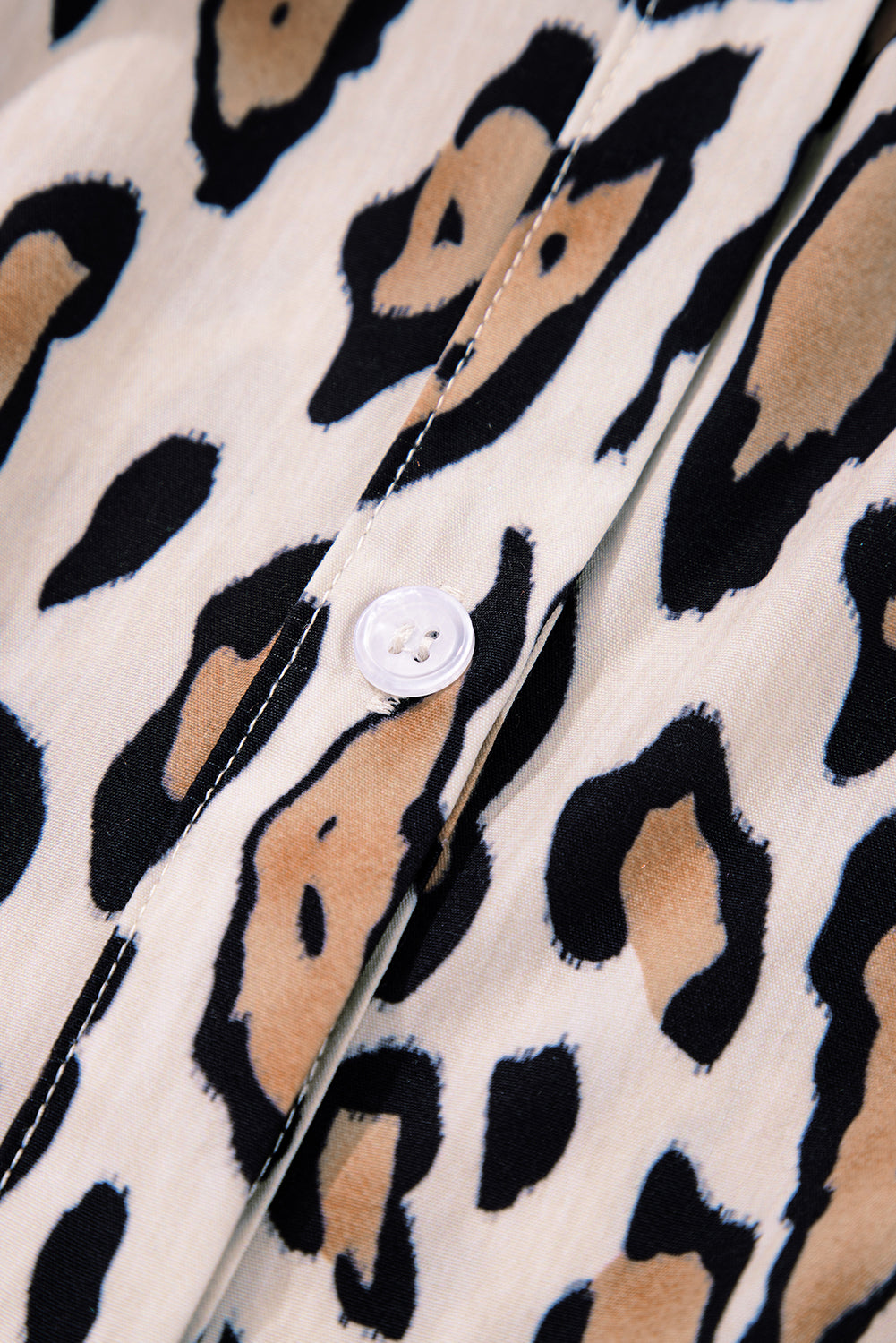 Jet Stream Oversized Leopard Print Balloon Sleeve Casual Shirt Blouses & Shirts JT's Designer Fashion