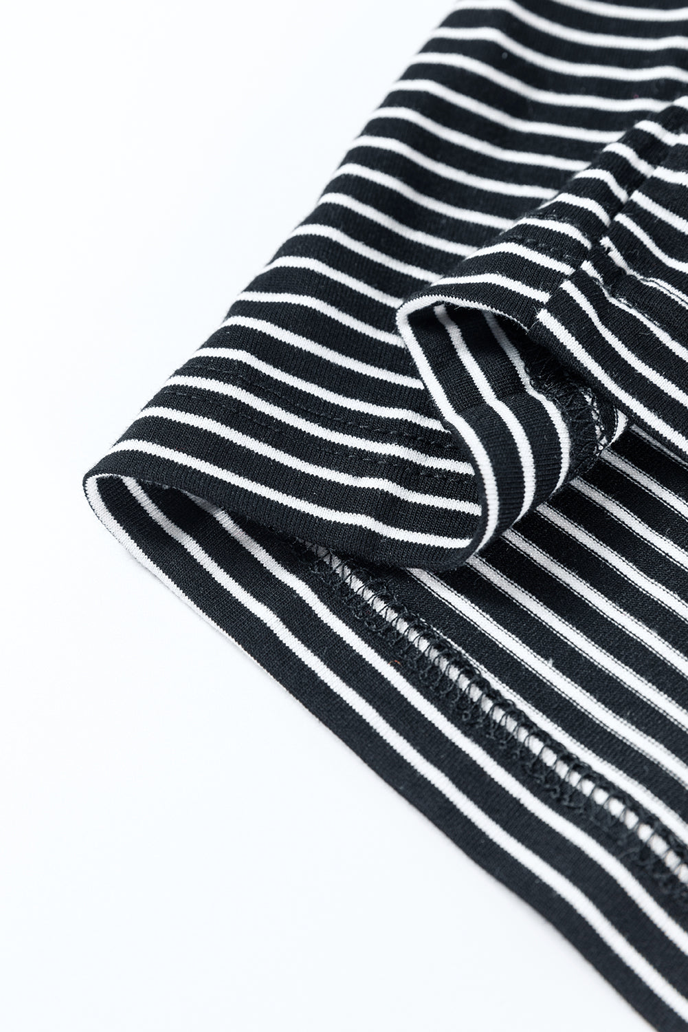 Black white Striped Print Buttoned Wide Leg Sleeveless Jumpsuit Jumpsuits & Rompers JT's Designer Fashion
