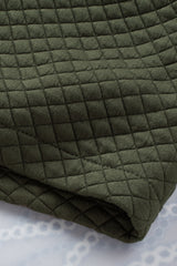Green Retro Quilted Flap Pocket Button Shacket Jackets JT's Designer Fashion