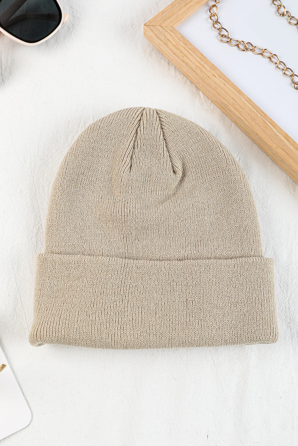 White Smiley Face Eaveless Beanie Hats Hats & Caps JT's Designer Fashion