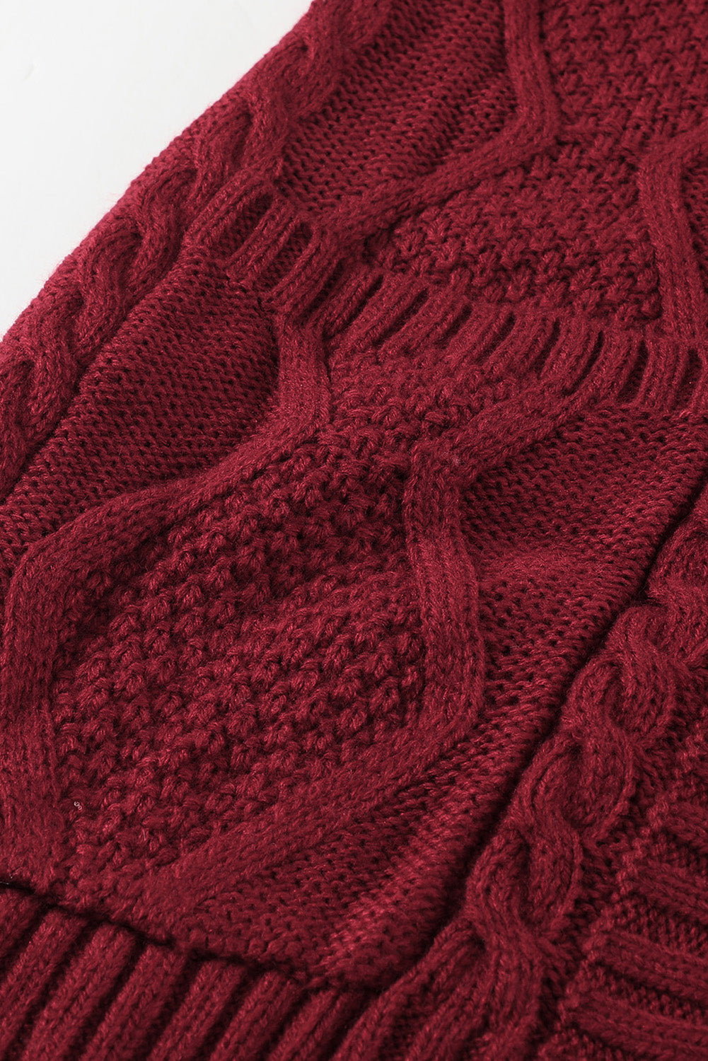 Burgundy Front Pocket and Buttons Closure Cardigan Sweaters & Cardigans JT's Designer Fashion
