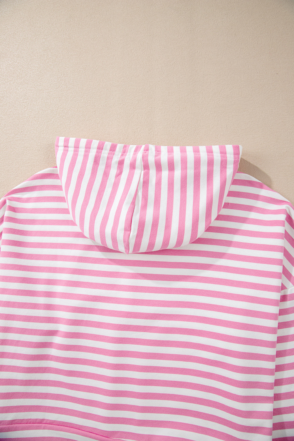 Pink Stripe Kangaroo Pocket Hoodie and Wide Leg Shorts Set Short Sets JT's Designer Fashion