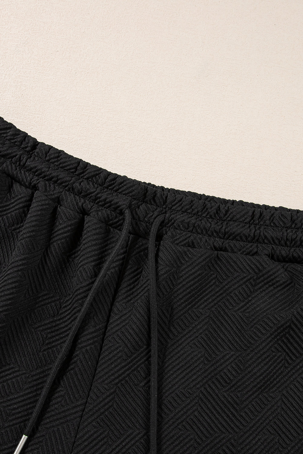 Black Plus Ruffled Sleeve Quarter Zip Top Wide Leg Pants Set Plus Size Bottoms JT's Designer Fashion