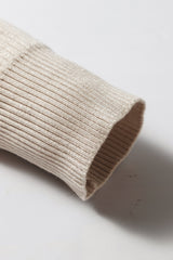 Apricot Thermal Lined Ribbed Knit Mock Neck Sweater Sweaters JT's Designer Fashion