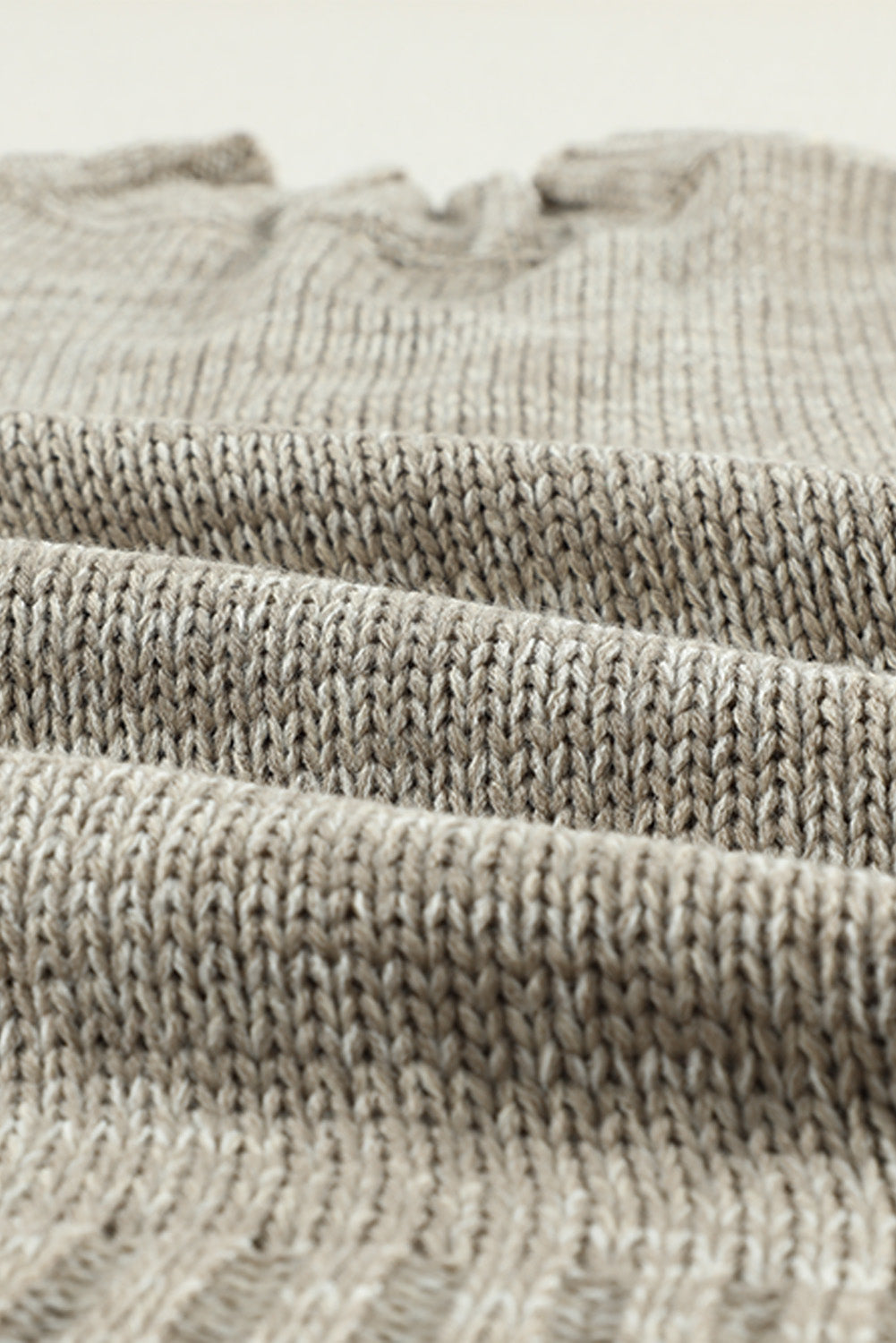 Gray V neck Drop Shoulder Knitted Sweater Sweaters & Cardigans JT's Designer Fashion