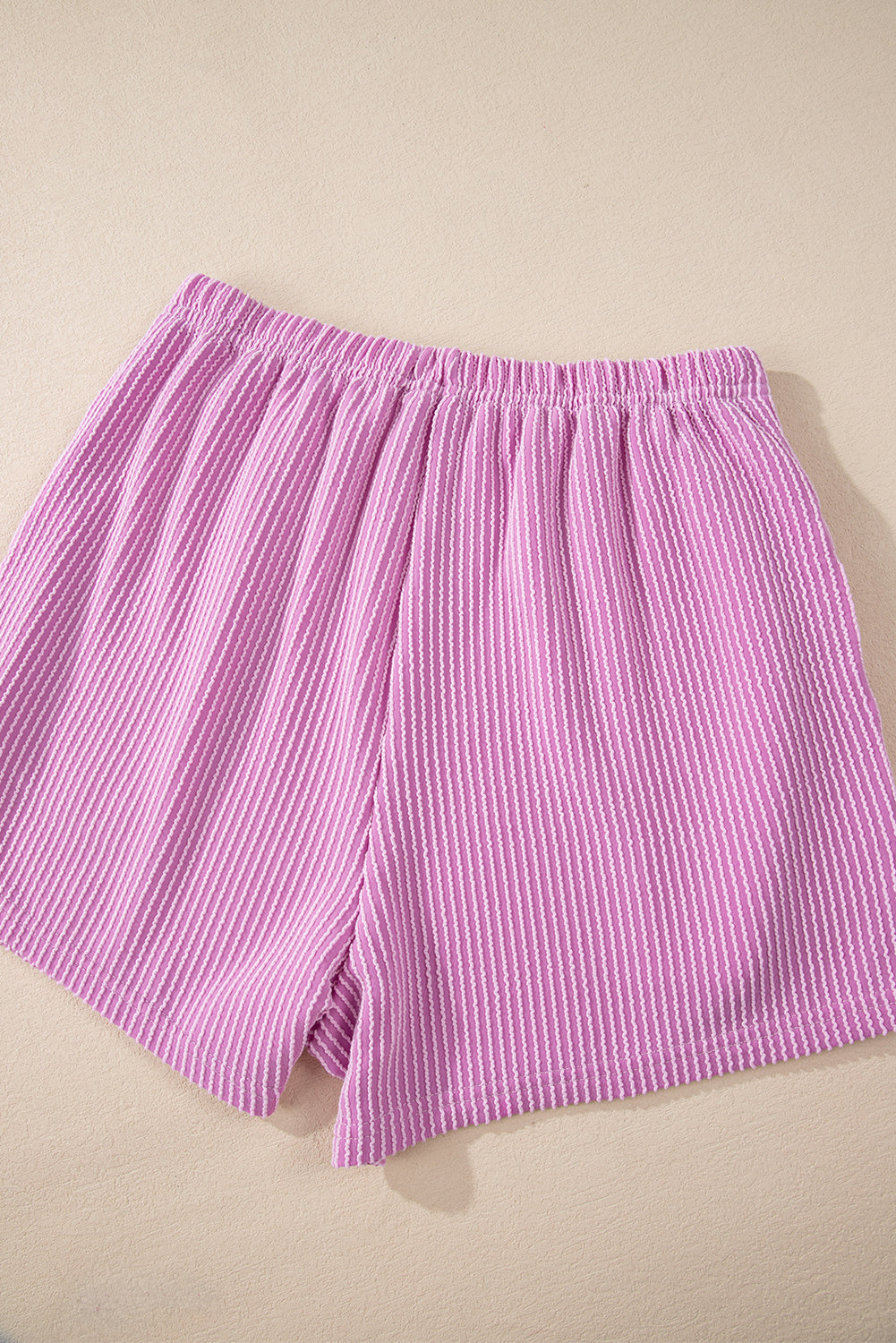 Phalaenopsis Corded Knit Long Sleeve Top and High Waist Shorts Set Short Sets JT's Designer Fashion
