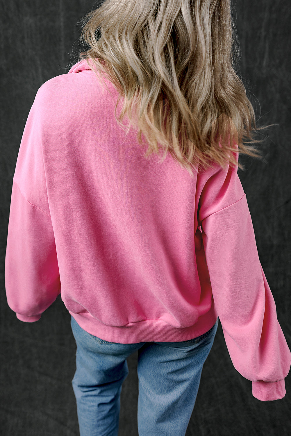 Bonbon Zip-up Stand Neck Kangaroo Pocket Sweatshirt Sweatshirts & Hoodies JT's Designer Fashion