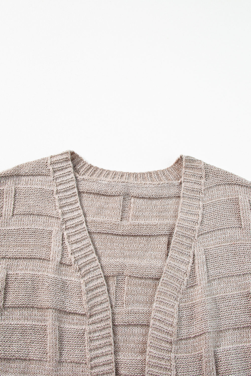 Delicacy Textured Knit Open Front Chic Cardigan with Pockets Cardigans JT's Designer Fashion