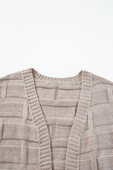Delicacy Textured Knit Open Front Chic Cardigan with Pockets Cardigans JT's Designer Fashion