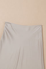 Jet Stream Satin Solid High Waist Maxi Skirt Skirts & Petticoat JT's Designer Fashion