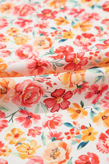 Pink Boho Floral Bandeau Top and High Waist Wide Leg Pants Set Pant Sets JT's Designer Fashion