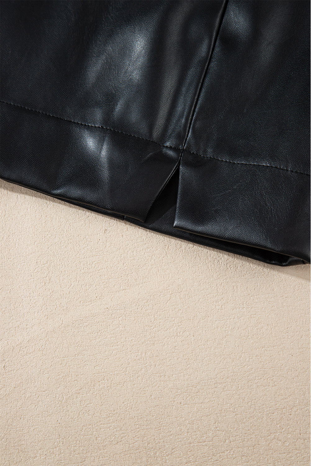 Black PU Leather Side Slits Slim Fit High Waist Mini Skirt Skirts & Petticoat JT's Designer Fashion