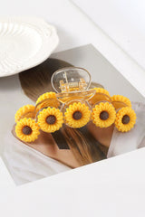 Jurassic Gold Sunflower Decor Plastic Resin Claw Clip Headwear JT's Designer Fashion