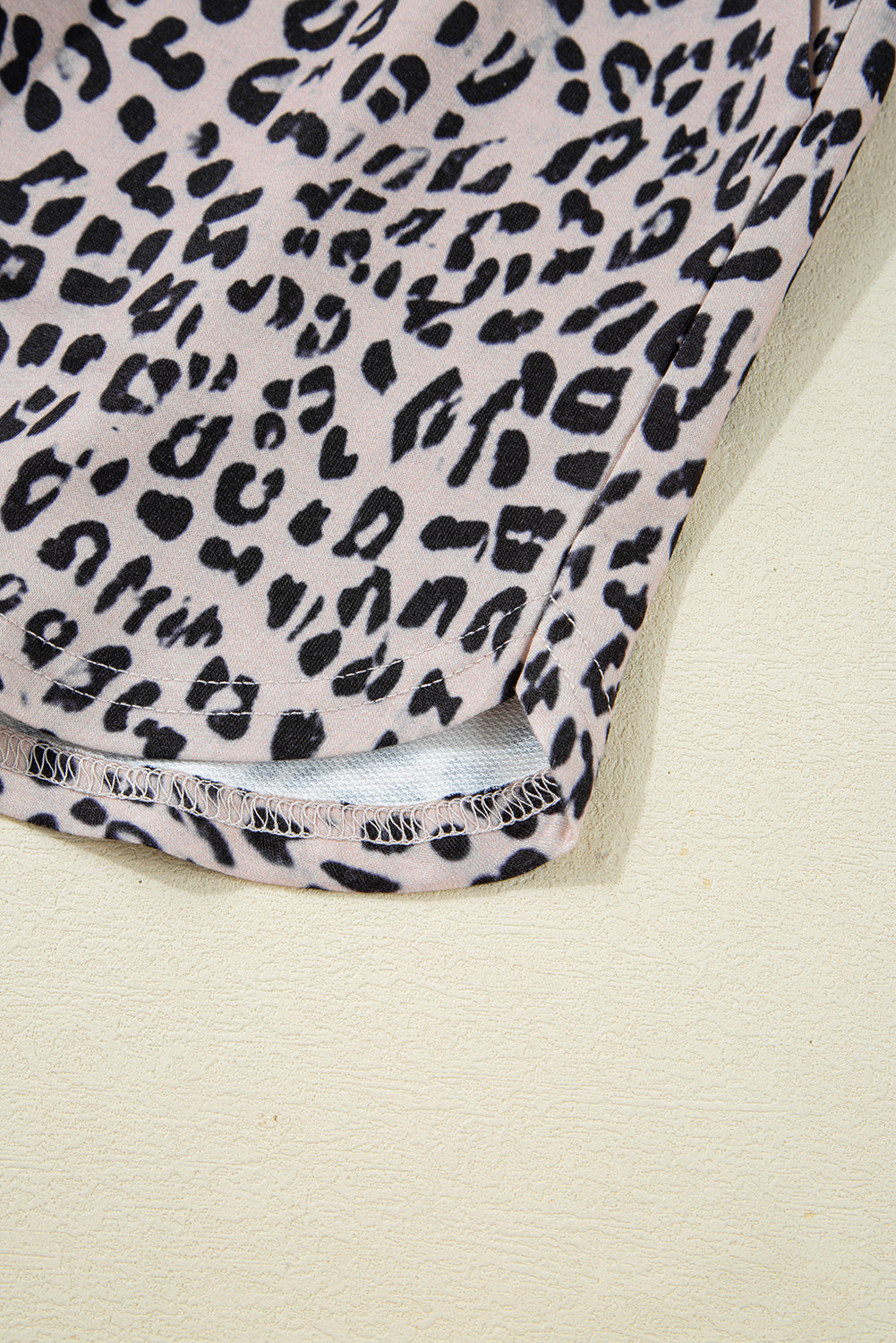 Brown Leopard Half Zipper Collared Ruffled Sleeve Top and Short Set Short Sets JT's Designer Fashion