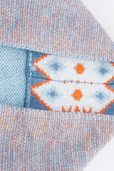 Blue Aztec Print Open Front Knitted Cardigan Sweaters & Cardigans JT's Designer Fashion