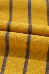 Yellow Stripe Daisy Floral Knitted Round Neck Sweater Sweaters JT's Designer Fashion